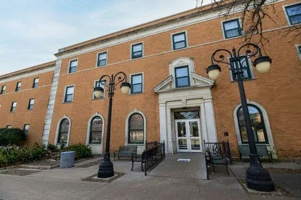 Exterior image of McConnel Hall on a sunny day.