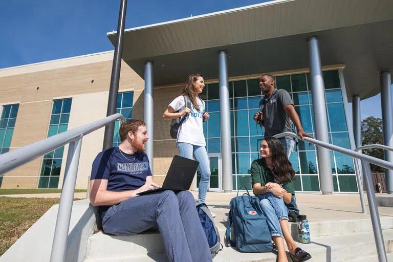 UWF students spending time studying and socializing with fellow Argos at the Darrell Gooden Center.