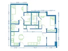 Village West 2 Bedroom Floor Plan