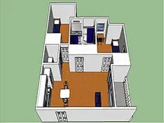 Village West 2 Bedroom 3D Floor Plan