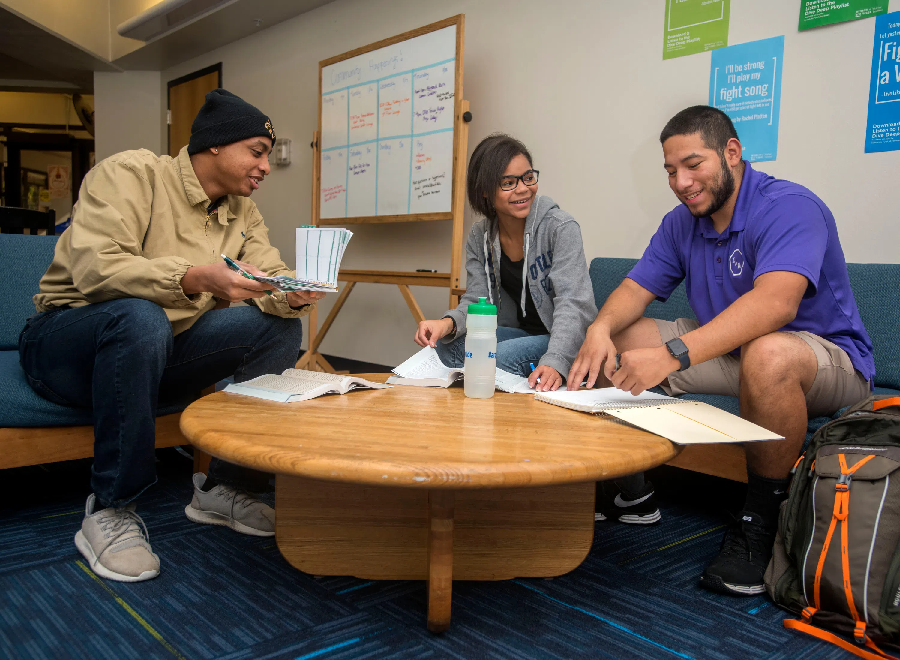 Students gathering in Pace Hall Common Area