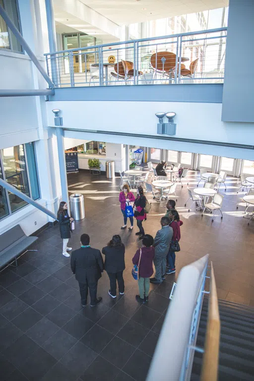 View of the Hall Marcus atrium from the stairwell