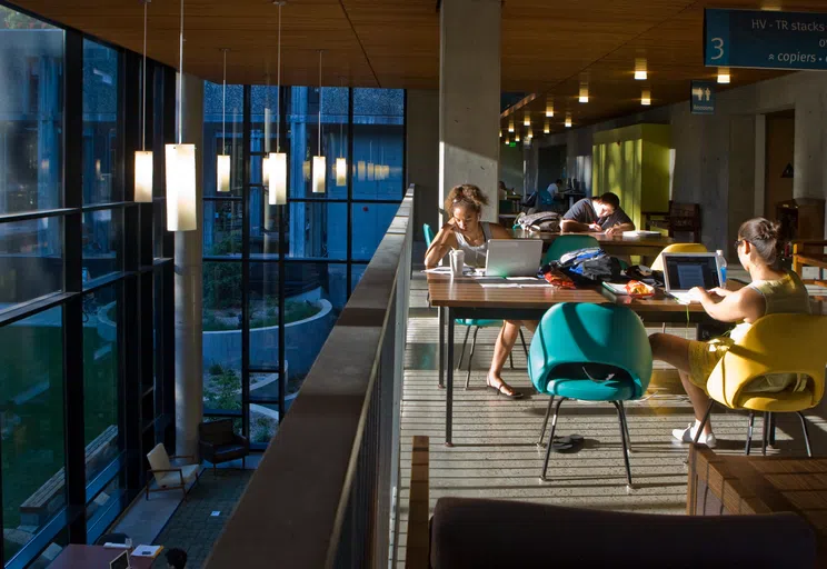 Students study a McHenry Library