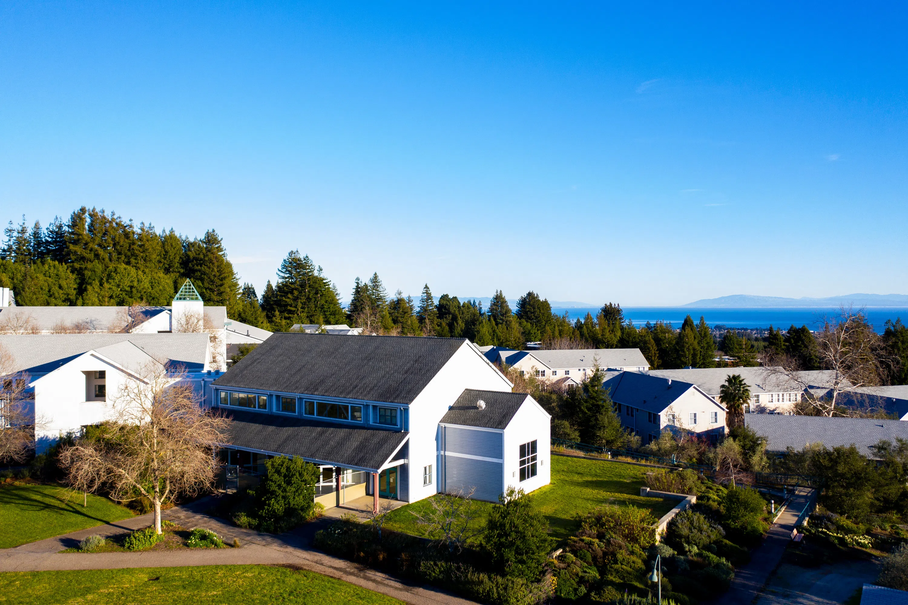 Aerial view of Rachel Carson College