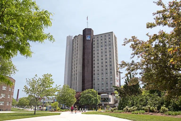 Exterior of Fox Hall at UMass Lowell