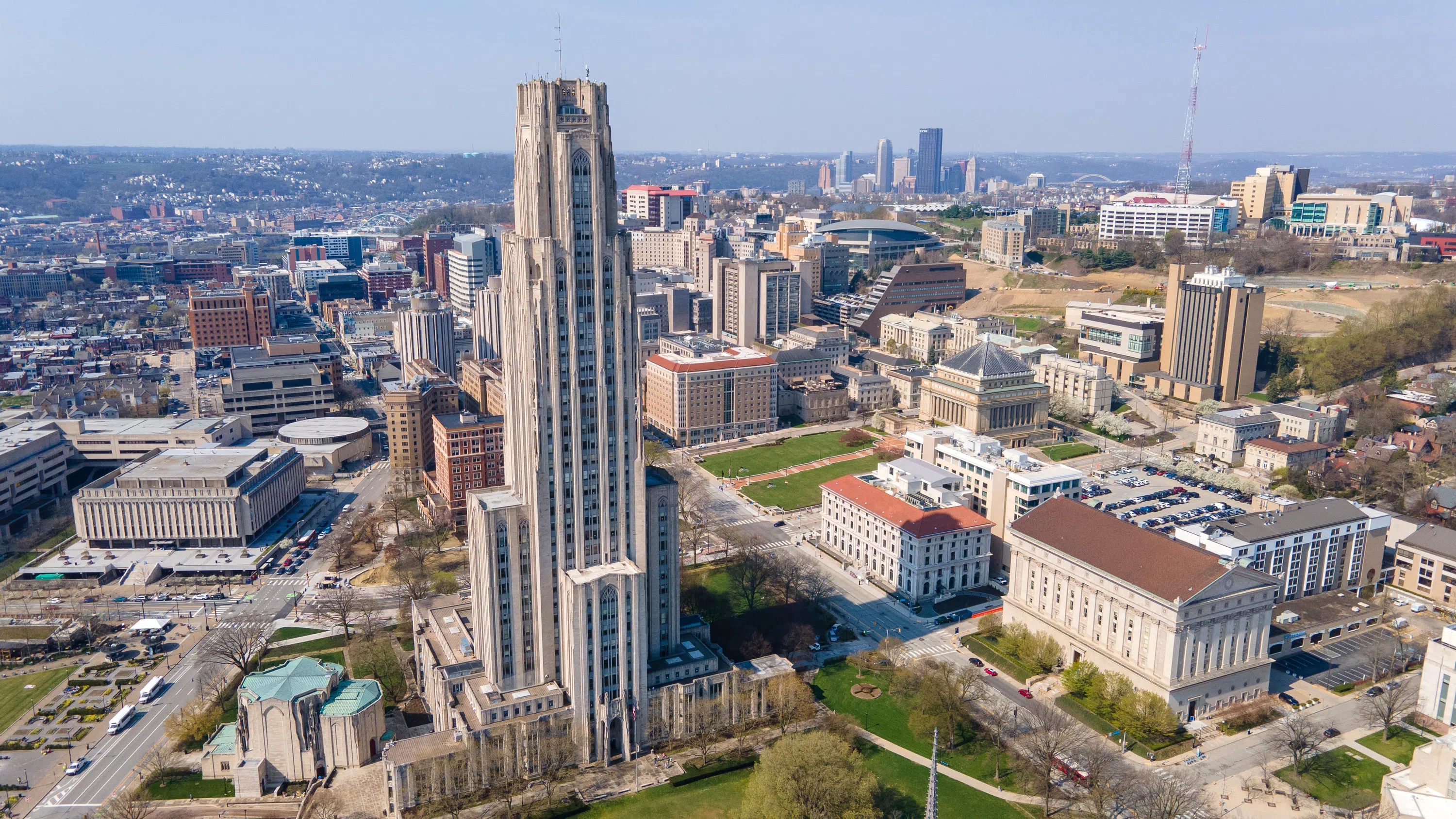 Aerial view of University of Pittsburgh