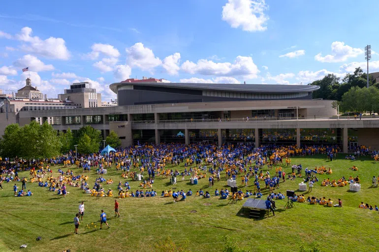 Exterior photo of Convocation at the Petersen Events Center