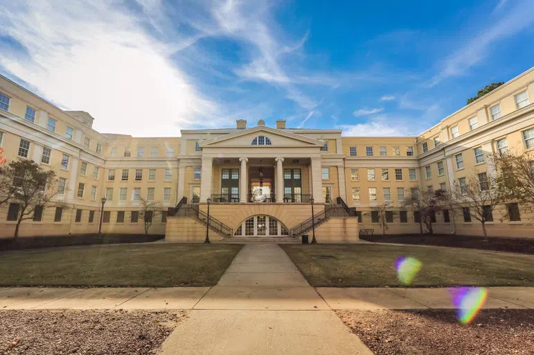 View of the exterior of South Quad