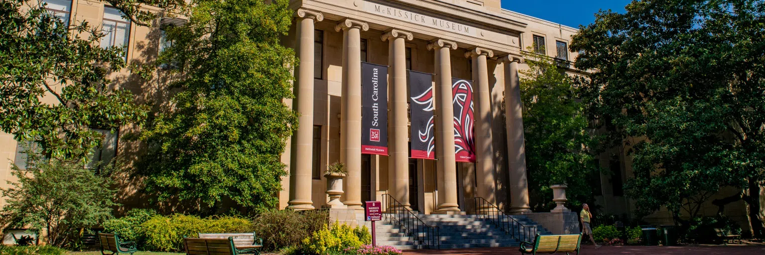 View of the front of the McKissick Museum during the day