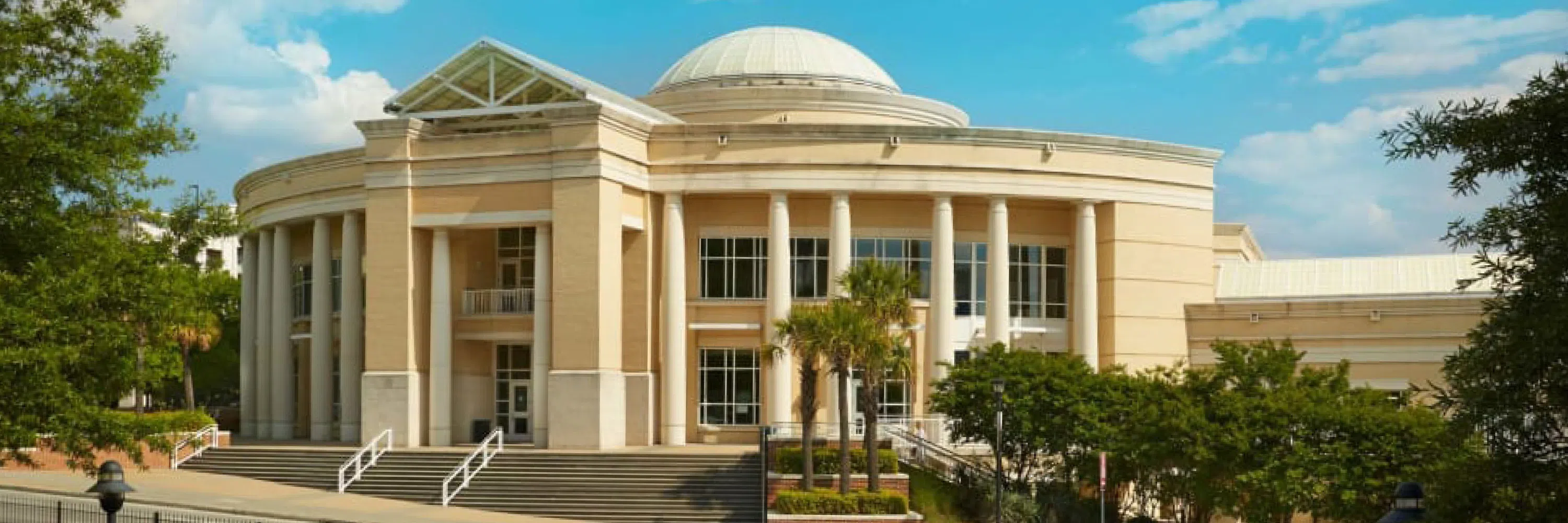 View of the front the Wellness and Fitness Center during the day