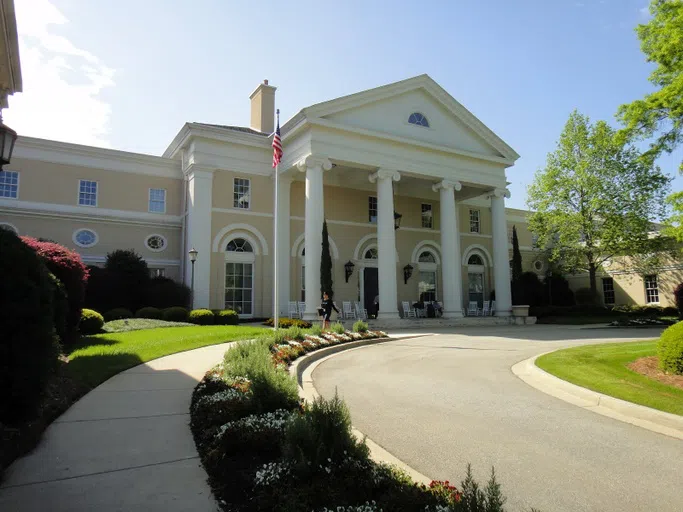 View of the front of the National Advocacy Center during the day