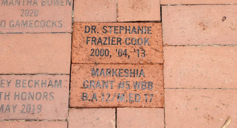 Bricks dedicated to Alumna