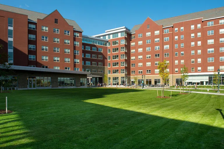 View of Central Campus Residence Hall building