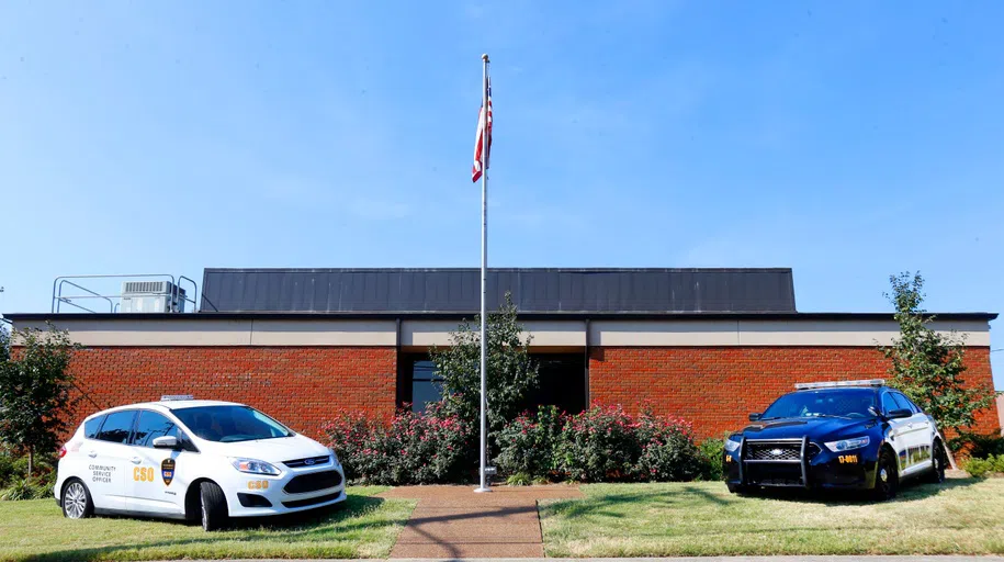 Exterior of VUPS location showing VUPS vehicles