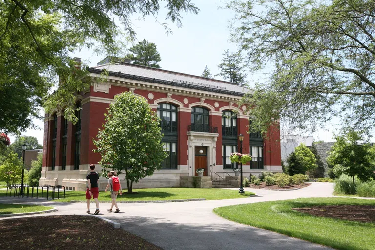 New England building on the academic quad