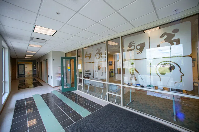 The entrance to the Office of Disability Services, located on the first floor of University Hall.