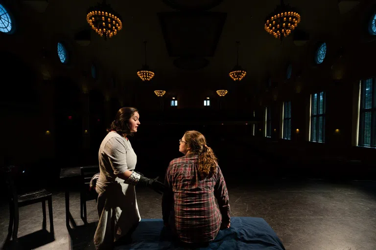 Acting class in Alumnae Auditorium