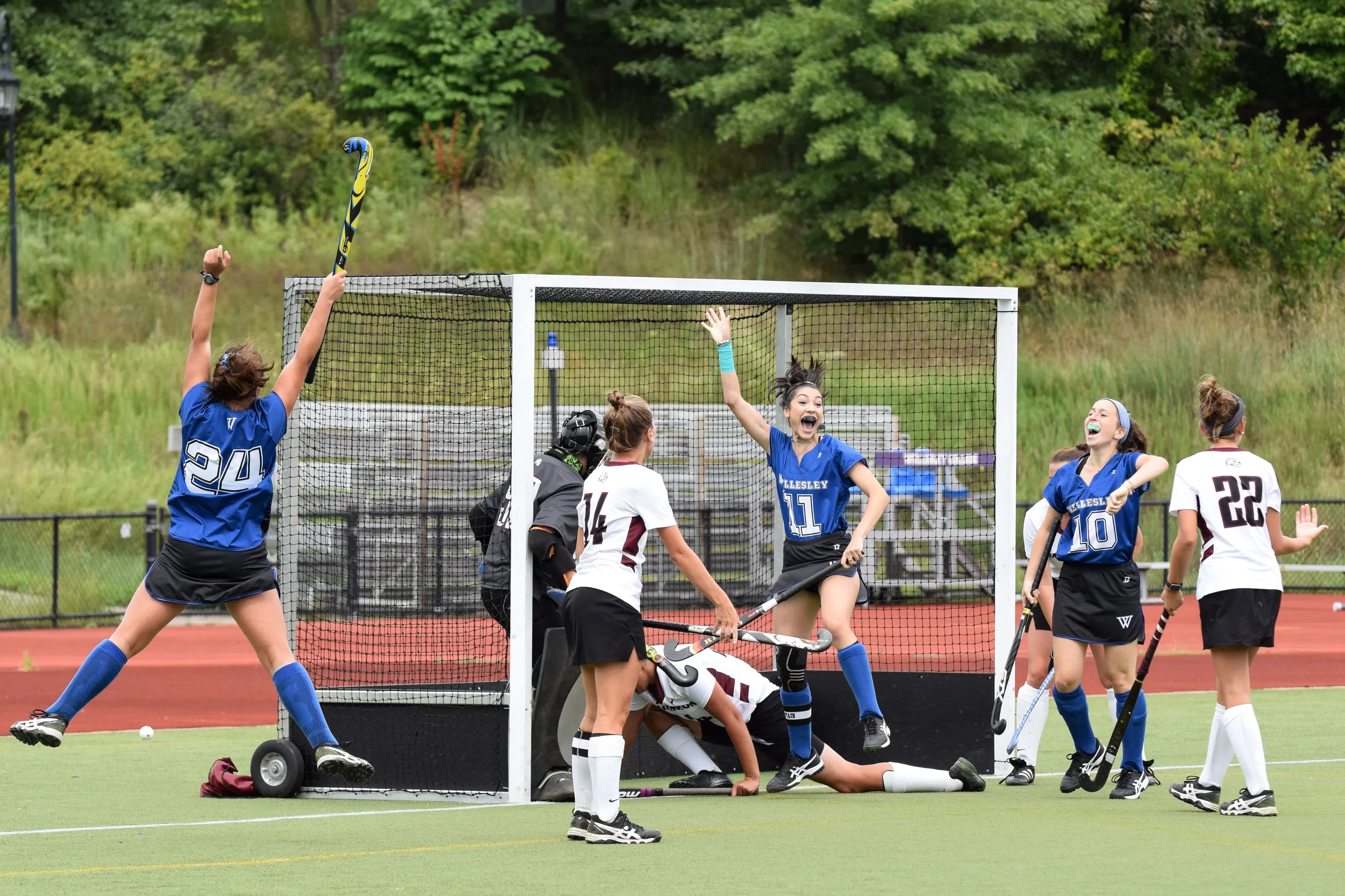 Field hockey practice on the Wellesley Playing Fields