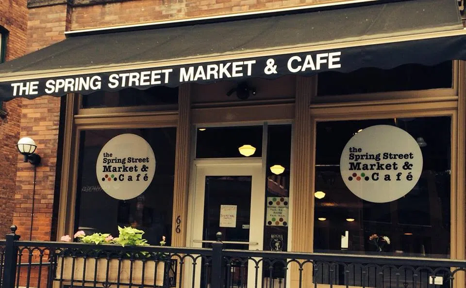 front of "Spring Street Market and Cafe"