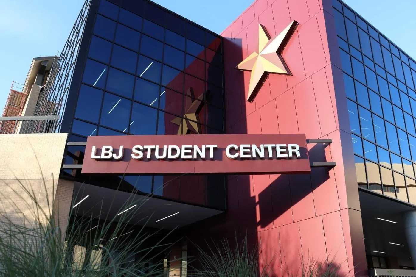 The LBJ Student Center is located in the heart of campus. 
