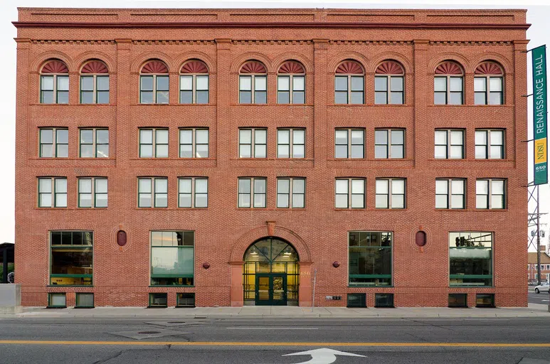 Renaissance Hall is located in Downtown Fargo and provides lots of large studio spaces for our students to create in!